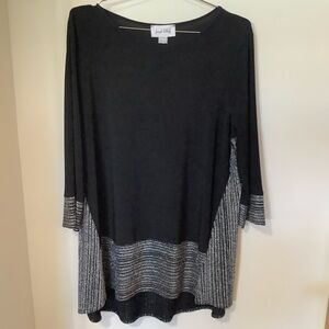 JOSEPH RIBKOFF:  Black and Silver Tunic (NWT)